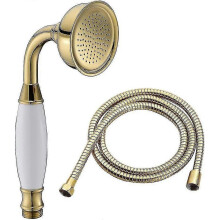 (gold) Bathroom Classic Style Traditional Brass Telephone Hand Shower Head and 1.5M Shower Hose - ya01