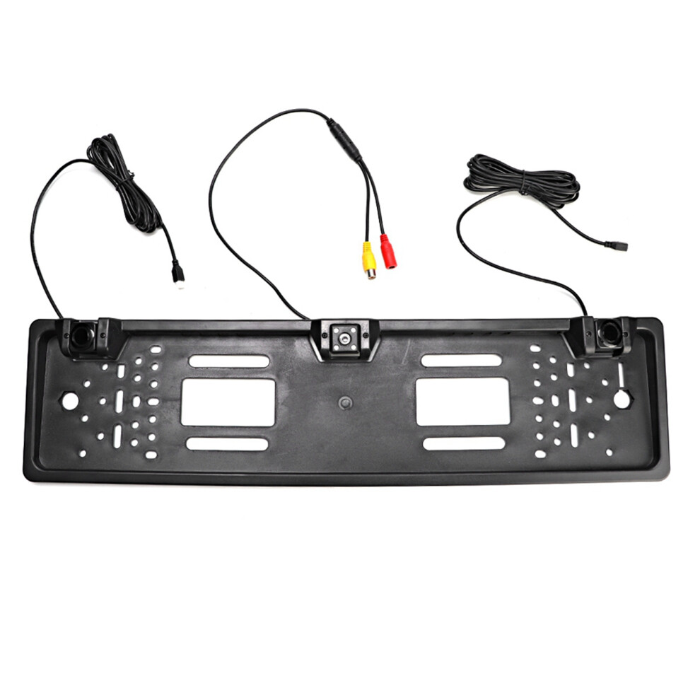 European License Plate Frame With 12Led Night Vision Camera & Parking Sensors 7671393344045