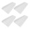 4pcs White Plastic Downspout Splash Blocks 41.4cm Extenders 2