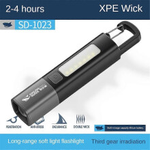 (blackB) Portable Mini High Brightness Colorful Flashlight Telescopic Zoom Camping Flashlight Three-gear Adjusting Flashlight