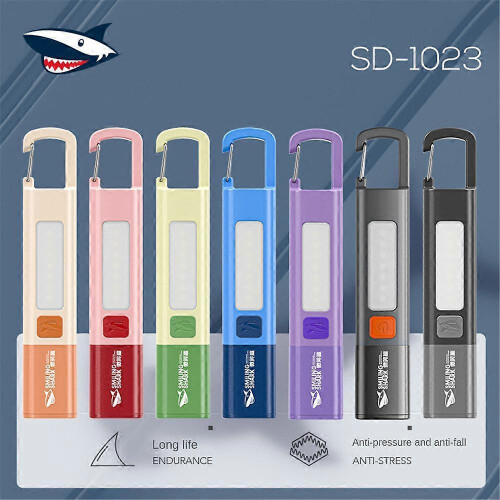 (red)Portable Mini High Brightness Colorful Flashlight Telescopic Zoom Camping Flashlight Three-gear Adjusting Flashlight 2
