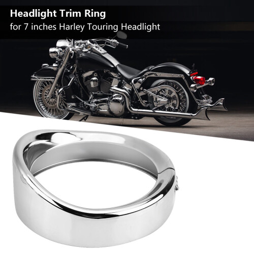 Touring 7 inch Softail Headlight Ring – Chrome Visor Light Frame for Bikes