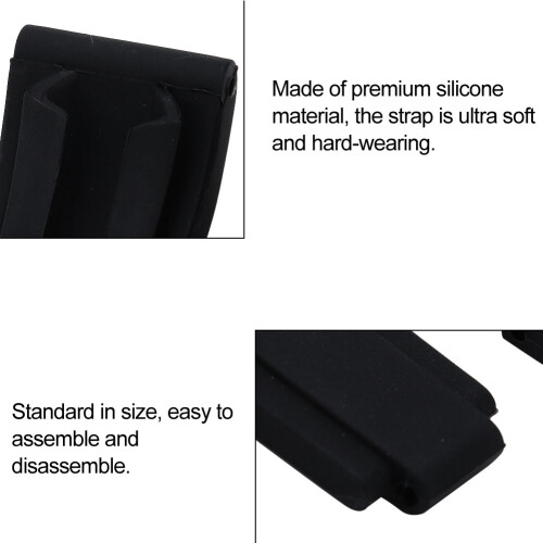 Durable Black Silicone Watch Strap for Submariner Replacement Watch Band