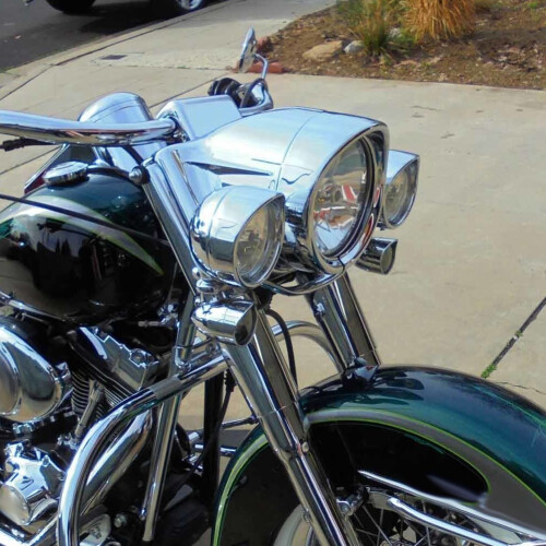 Touring 7 inch Softail Headlight Ring – Chrome Visor Light Frame for Bikes 2