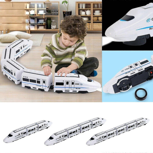 (three carriages) Electric Universal Simulation High Speed Railway Harmony Train Model Kids Toy 1