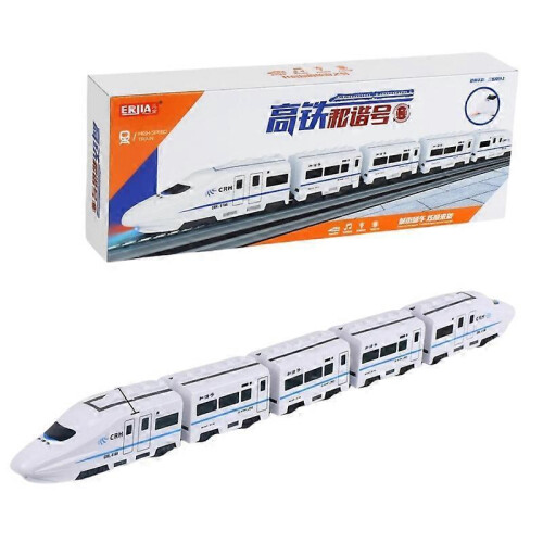 (five carriages) Electric Universal Simulation High Speed Railway Harmony Train Model Kids Toy