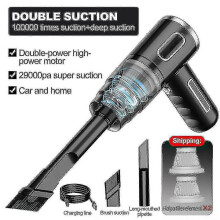 (29000PA-Black) 29000pa Powerful Car Vacuum Cleaner Wet/dry Cordless Strong Suction Handheld Yaying Shop - ya