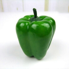 (Green pepper) 3Pcs Artificial Fake Faux Vegetables Decor Children Teaching Props