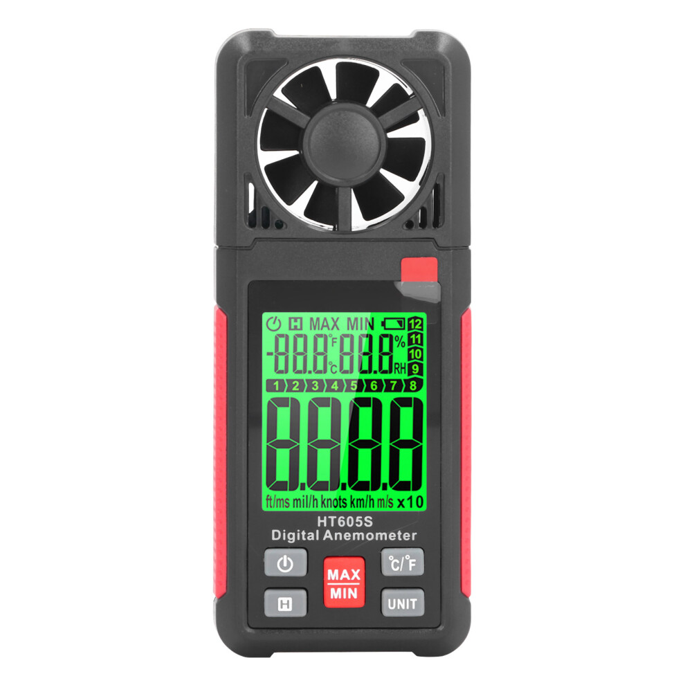High Accuracy Digital Anemometer 2.26" Lcd Handheld Air Flow Tester 4941393349948