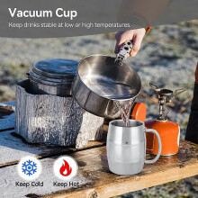 300ml Stainless Steel Beer Mug, Coffee Cup Double Wall Insulated Cup Beer Tankards Shatterproof - DD0