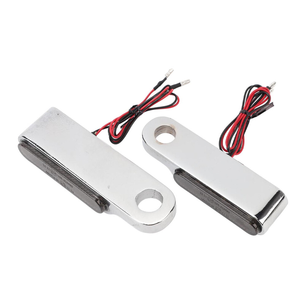 Mini Motorcycle Led Turn Signals Handlebar Flowing Indicator Amber/Silver/Light 4971393350149