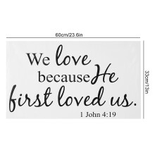 Bible Verse Wall Decals, PVC Religious Quote Stickers, 6033cm