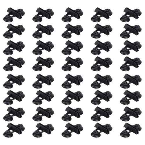 40pcs PVC Aquarium Separation Clip Black 2.8cm Cup 1