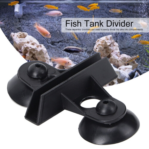 40pcs PVC Aquarium Separation Clip Black 2.8cm Cup 2