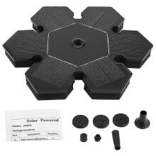 Solar Powered Birdbath Fountain Snow Flake Floating Water Pump for Garden Backyard Outdoor