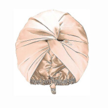 (Khaki)Adjustable Silk Satin Hair Bonnet For Sleeping, Double Layer Hair Wrap Sleep Cap Turban For Women, Curly Straight Hair Long Large Braid - Ri
