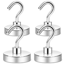 Heavy Duty Magnetic Hook,Strong Neodymium Magnet Hook Hold Up to 66 lbs ,Rust Resistant Magnetic Hanger