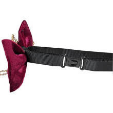 Men's Velvet Bow Tie with Boring Sparrow Adjustable Handmade Velvet Tie (black) - DD01