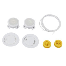 White Quick Lock Laces with Rotating Buckle for Rope Shoes