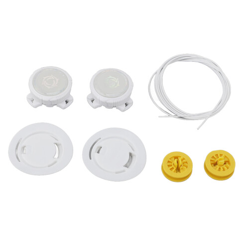 White Quick Lock Laces with Rotating Buckle for Rope Shoes
