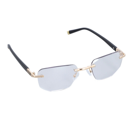 Elderly Blue Light Blocking Rimless Progressive Reading Glasses - 200 Gold