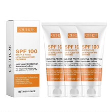 (3PCS)2026~1-5x Spf 100, Face , Waterproof Spf 100 Moisturiser Non-greasy Lotion For Face Body, Uvb/uva Protection Sun Cream Spf 100