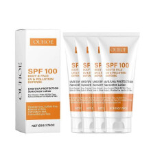 (4PCS)2026~1-5x Spf 100, Face , Waterproof Spf 100 Moisturiser Non-greasy Lotion For Face Body, Uvb/uva Protection Sun Cream Spf 100