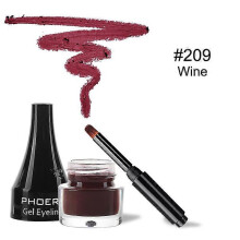 (A02)PHOERA Colorful Eyeliner 10 Colors Waterproof Eyeliner Gel With Brush Long-lasting Eye Liner Cream Makeup Tools Women Cosmetics