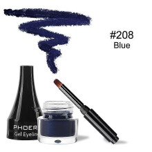 (A04)PHOERA Colorful Eyeliner 10 Colors Waterproof Eyeliner Gel With Brush Long-lasting Eye Liner Cream Makeup Tools Women Cosmetics