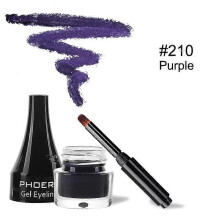 (A09)PHOERA Colorful Eyeliner 10 Colors Waterproof Eyeliner Gel With Brush Long-lasting Eye Liner Cream Makeup Tools Women Cosmetics