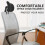 Office Chair Headrest Attachment Universal Head Support Cushion Upholstered Adjustable Height Angle(black And Black) - DD 4