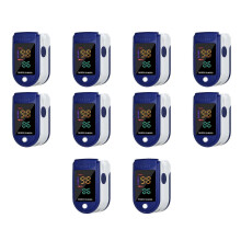10pcs  Lk87 Portable Finger Oximeter with Four Color LED