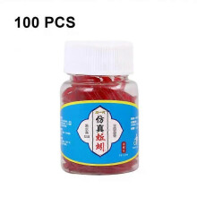(Style A)Bottle Soft Lure Bass Bream Bloodworm Fishing Lure Earthworm Worm Rubber Red Worms Baits Fishy Smell Realistic Tackle