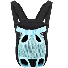 (L, Blue) Front Pet Travel Backpack Outdoor Adjustable Carrier Bag
