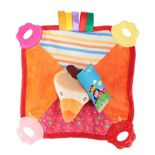 Cute Animal Baby Security Towel with Teether 1