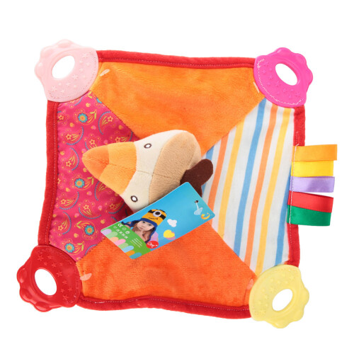 Soft Animal Baby Towel with Chewable Teether