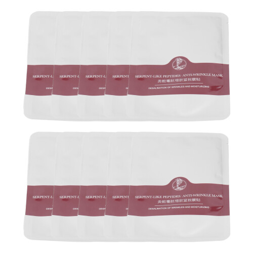 10Pcs Forehead Wrinkle Patch Sleeping Mask for Frown Line Reduction 6g