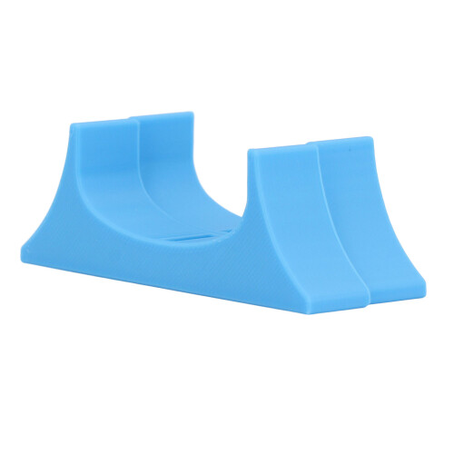 Wii U Vertical Holder with Cooling Bracket 3D Printed Stable Stand Blue 1