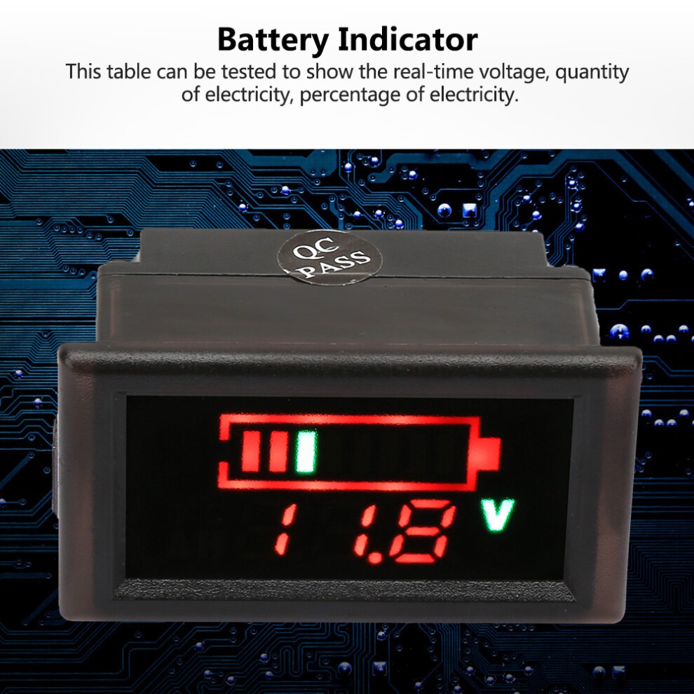Yb28ve W Waterproof Digital Battery Indicator Voltmeter For 12V-120V Electric Vehicles 4921393358416