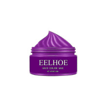 (Purple) Leke Eelhoe Temporary Hair Wax Granny Gray Colorful Hair Wax Hair Mud Natural Color One-time Easy Dyeing