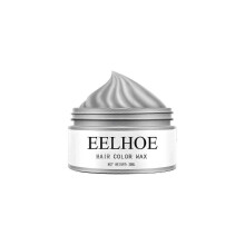 (Gray) Leke Eelhoe Temporary Hair Wax Granny Gray Colorful Hair Wax Hair Mud Natural Color One-time Easy Dyeing