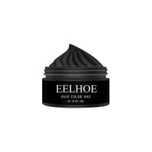(Black) Leke Eelhoe Temporary Hair Wax Granny Gray Colorful Hair Wax Hair Mud Natural Color One-time Easy Dyeing