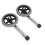2pcs Walker Wheels Adjustable Rollator Replacement 6 Height Stainless Plastic 2