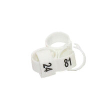 (1.4cm, white) 100 Pcs 12MM 14MM Bird Plastic Clip Rings Pigeon Colored Foot Ring No.1-100 For 10 Colors