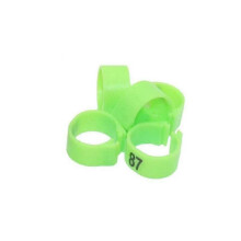 (1.2cm, green) 100 Pcs 12MM 14MM Bird Plastic Clip Rings Pigeon Colored Foot Ring No.1-100 For 10 Colors