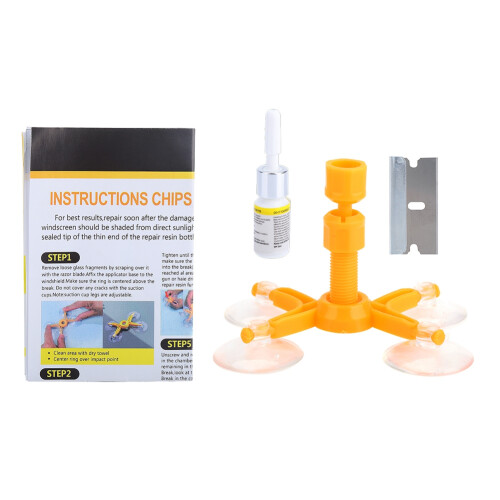 Car Windshield Repair Kit for Chips & Cracks with Resin System 1