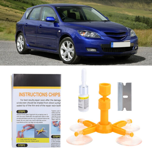 Car Windshield Repair Kit for Chips & Cracks with Resin System 2
