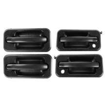 KINCJON 4Pcs Exterior Outside Door Handle Set Auto Parts for 2003-2009 H2 Black Textured 131609870457 15104