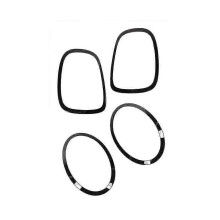 KINCJON compatible with 14-21 Mini F55/F56/F57 JCW Black Headlight+ Rear Taillight Rings Trim Decor