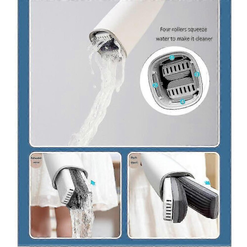 (Replace Mop Head) Shu Cotton Mop Floor Cleaning Tool Squeezable No Hand Wash Mop 2